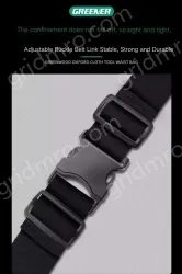 The waist bag can hold a mobile phone and a power drill 1680D wear-resistant zipper+electric drill buckle