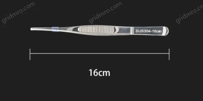 Stainless steel tweezers Straight round head (304 models) 16cm