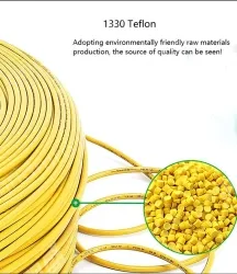 Teflon Wire Cable 26AWG Black 7 cores