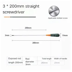 Slotted screwdriver 3*200