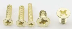 Golden Flat Head Screws M6*105