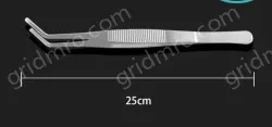 Stainless steel tweezers Curved tip (thick) 25cm