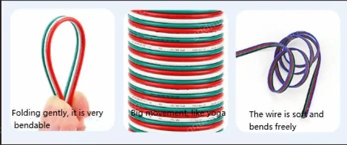 LED light connecting cable 16AWG*8 and (26/0.14TS)