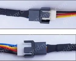 PWM two-point temperature control cooling fan extension cable 1in 2out