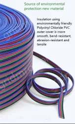 LED light connecting cable 18AWG*5 and (34/0.14TS)