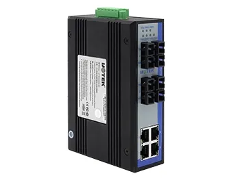 UOTEK 100M 4 Fiber Ports 4 RJ-45 Ports Industrial Switch