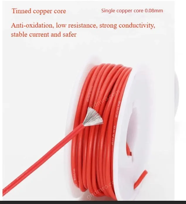 Silicone high temperature cable 30AWG Orange