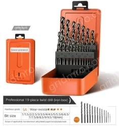 Professional iron box 19-piece set + 13 twist drills