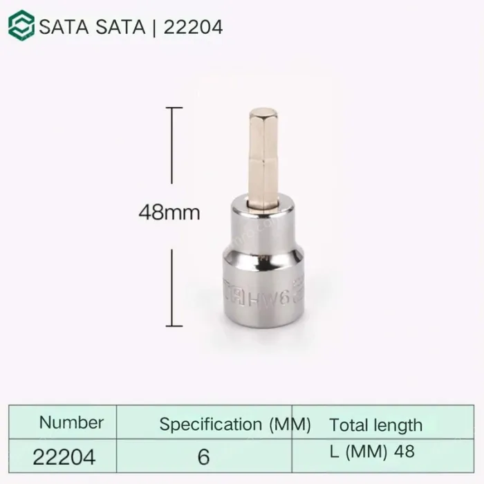 CALC 6mm with a total length of 48mm-22204