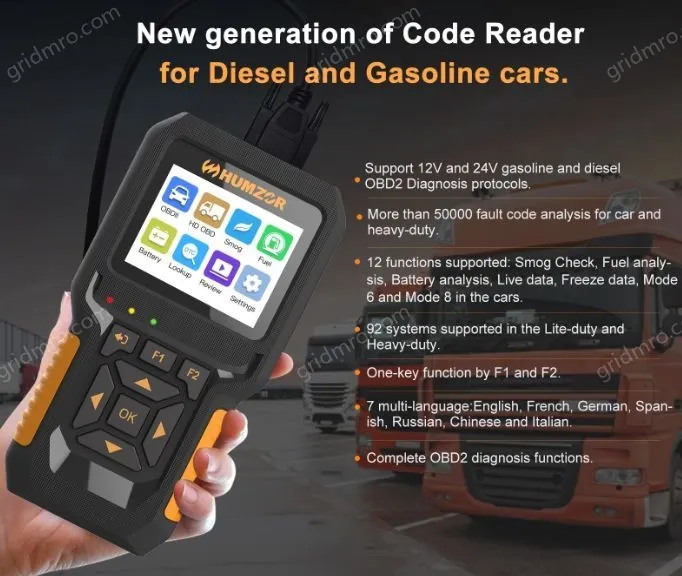 NexzCheck 601 Automotive and Truck OBD Reading Card