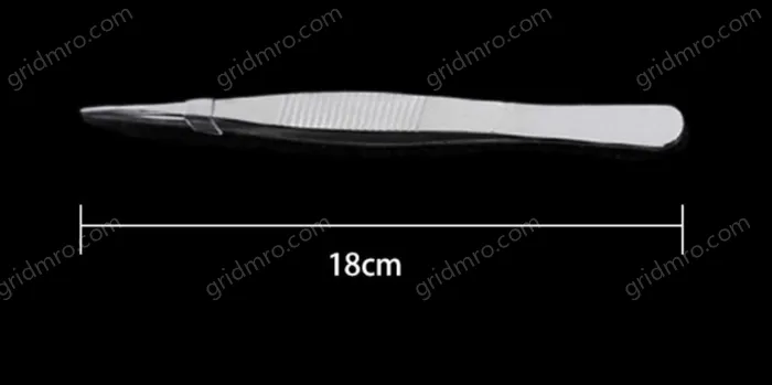 Stainless steel tweezers Straight tip (thick) 18cm