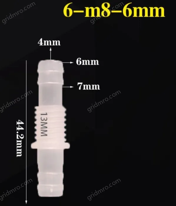 6-M8-6-Feed-through plastic connectors