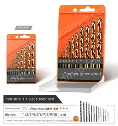 Industrial 10-piece set + 13 twist drills