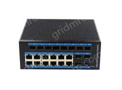 12-port 10/100/1000BASE-TX+12 SFP Managed Industrial PoE Switch